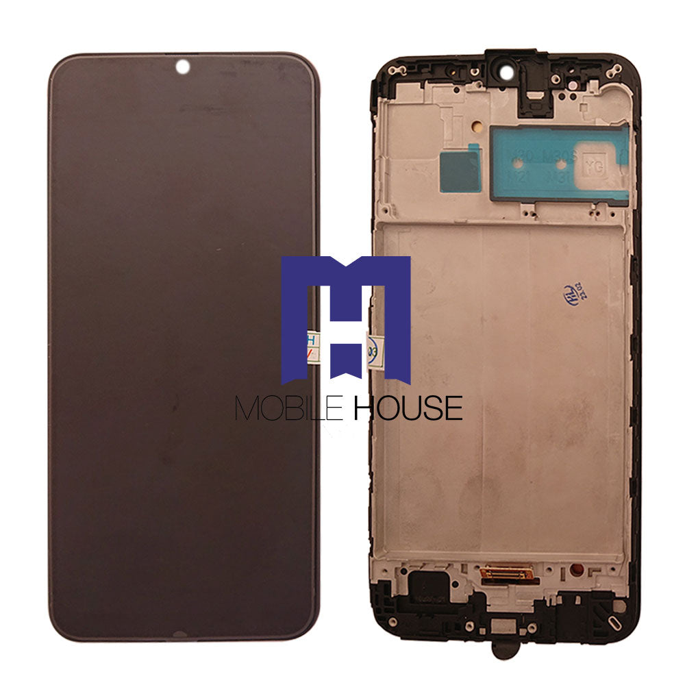 Afficheur Samsung M30 ( Frame ) ( OLED ) Black Mobile House