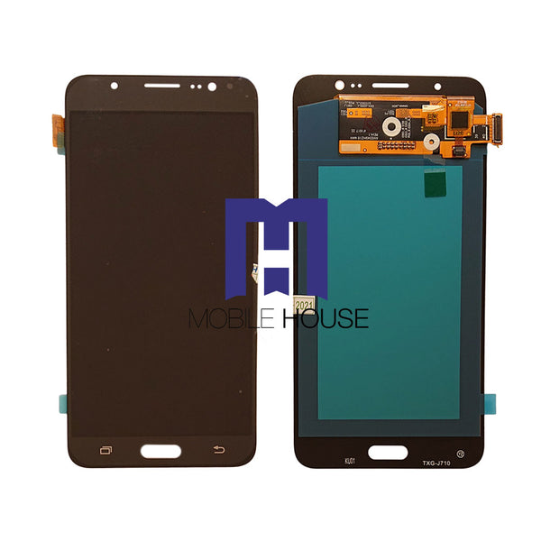 Afficheur Samsung J7 ( 2016 ) ( OLED ) Black - White - Gold