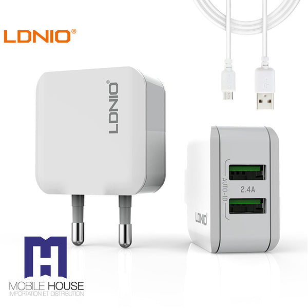 Chargeur USB Ldnio A2202 Cable Micro USB